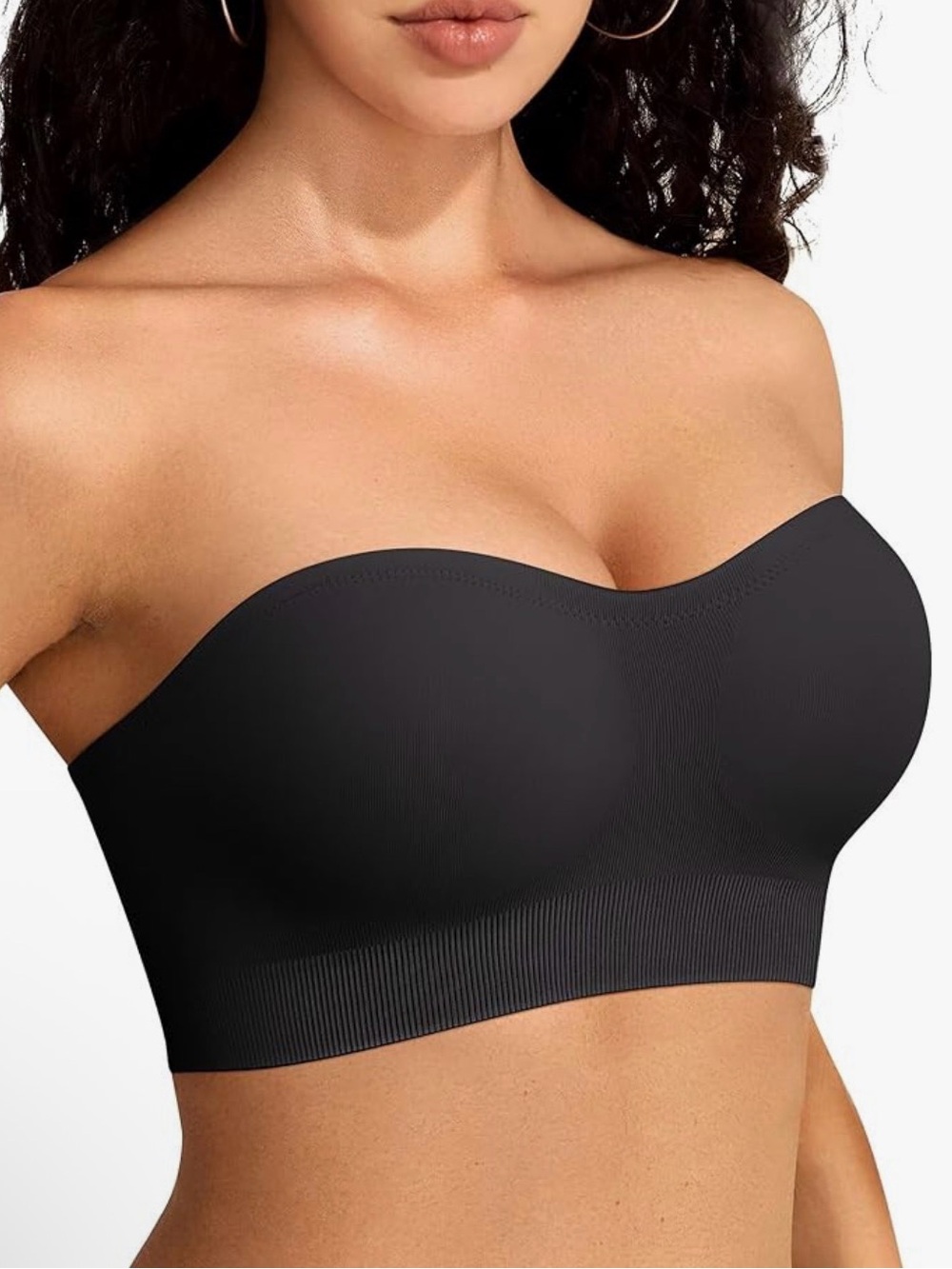 NWT Vertvie Strapless Bandeau Bra - Black